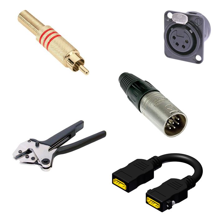 conectores para cables de equipos de sonido e iluminacion de esenarios y espectaculos