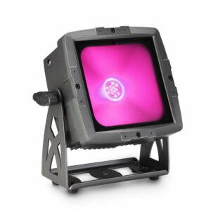 FLAT PRO FLOOD IP65 TRI - Proyector con LED COB tricolor de 60 W para uso en exteriores con carcasa negra
