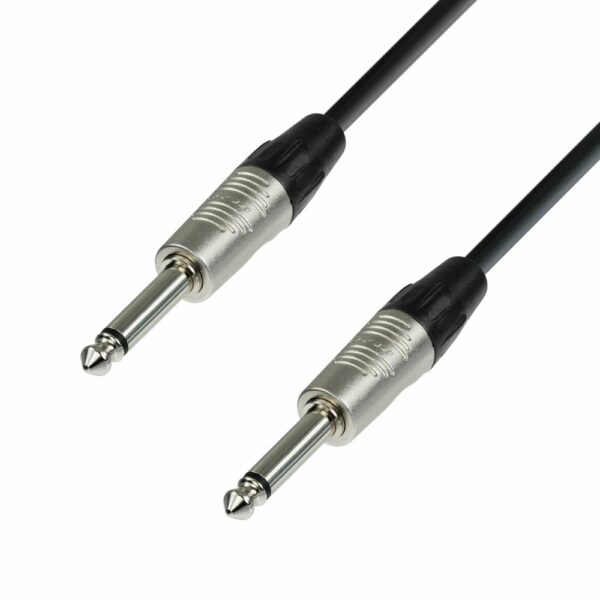 AH Cables,  K4IPP0030 - Cable de Instrumento REAN de Jack 6,3 mm mono a Jack 6,3 mm mono de 0,3 metros