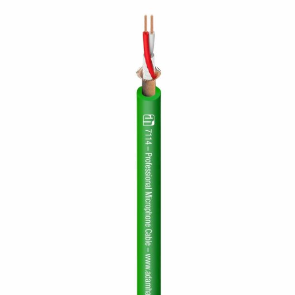A.H. Cables  7114GRN - Cable de Micrófono  2 x 0,31 mm² en color verde