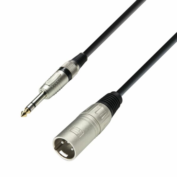 A.H. Cables,   K3BMV0100 - Cable de Micro de XLR macho a Jack 6,3 mm. estéreo de 1 metro