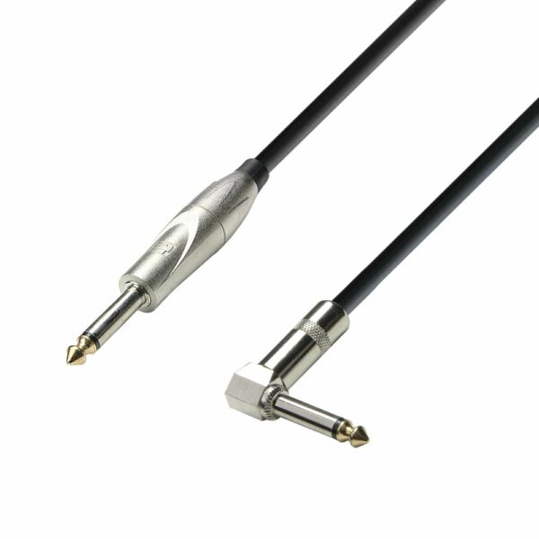 K3 IPR 0300 - Cable de Instrumento de Jack 6,3 mm mono a Jack 6,3 mm mono acodado 3 m