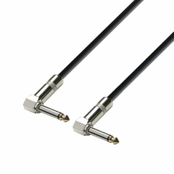A.H. Cables,  K3IRR0060 - Cable para Instrumento de Jack 6,3 mm. mono acodado a Jack 6,3 mm. mono acodado de 0,6 metros