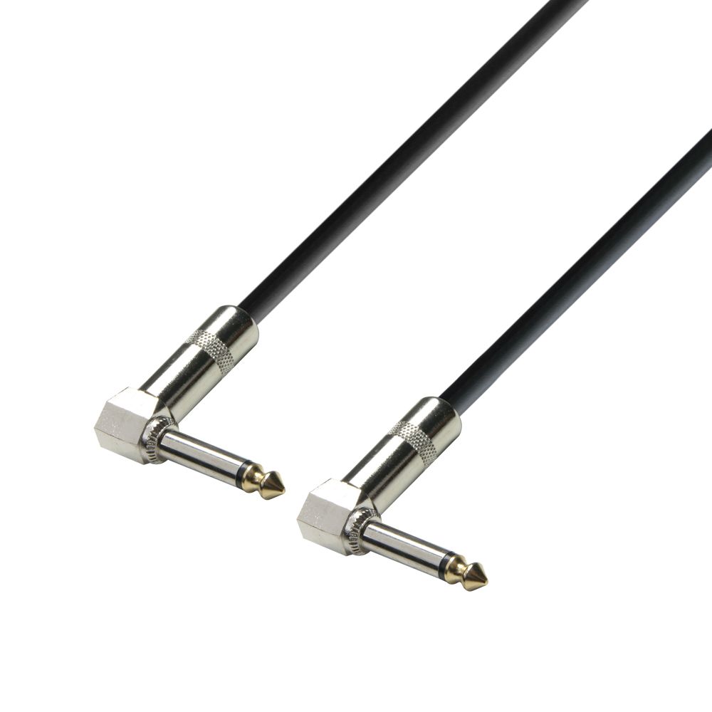 K3 IRR 0060 - Cable de Instrumento de Jack 6,3 mm mono acodado a Jack 6,3 mm mono acodado 0,6 m