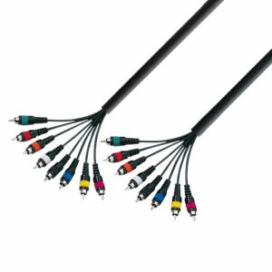 K3 L8 CC 0500 - Manguera de Cable de 8 RCA macho a 8 RCA macho 5 m