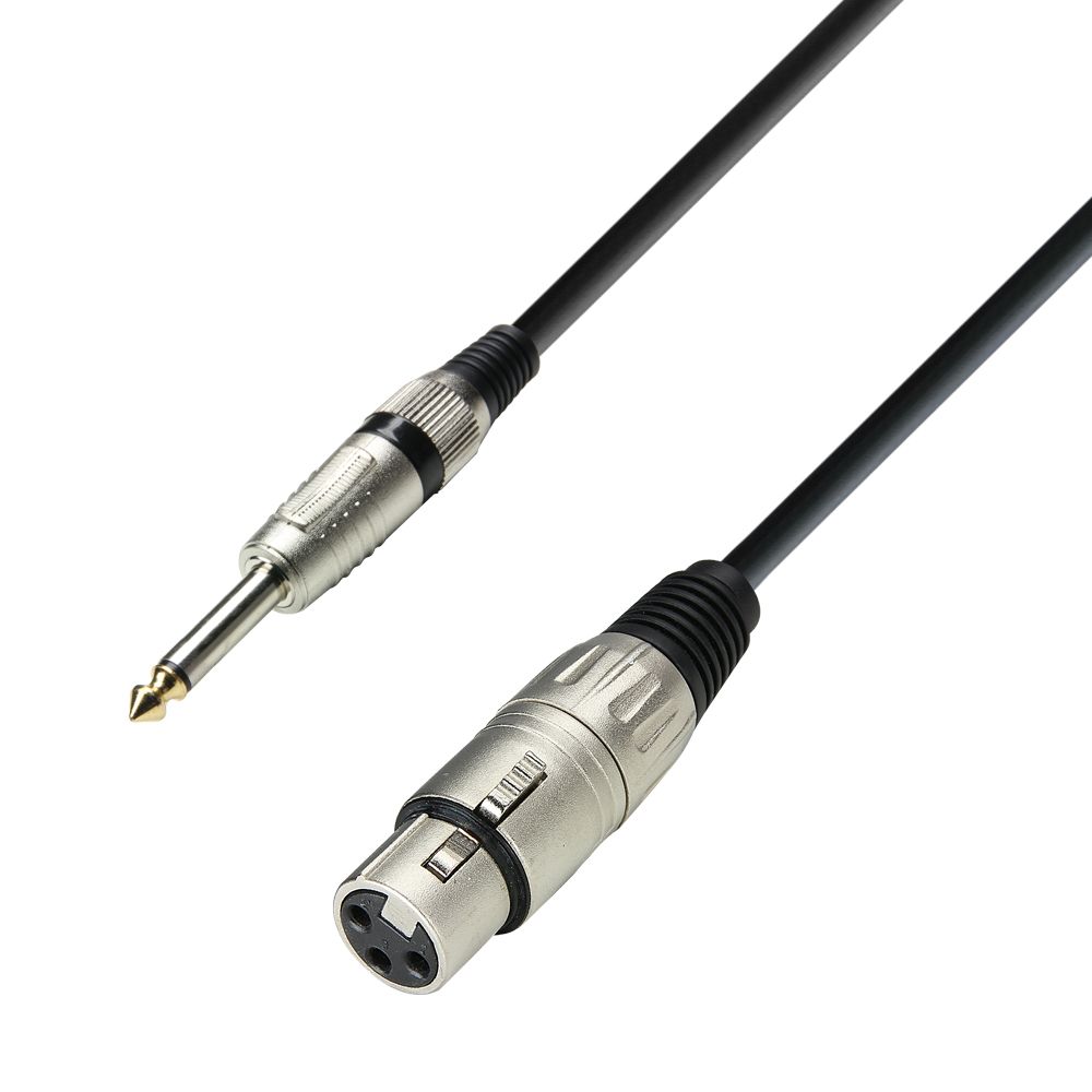 K3 MFP 0100 - Cable de Micro de XLR hembra a Jack 6,3 mm mono 1 m
