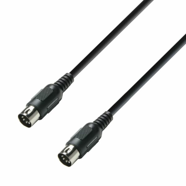 A.H. Cables K3MIDI0075BLK - Cable MIDI, DIN de 5 pines de 0,75 metros en color negro