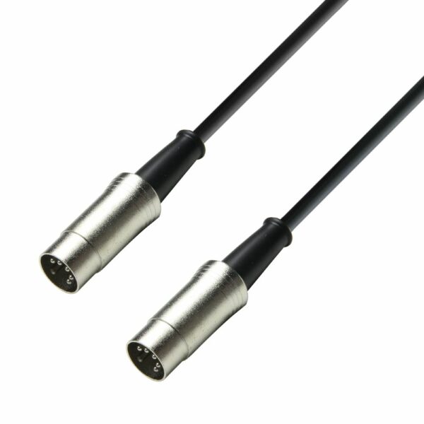 A.H. Cables - K3MIDI0300BLK-5 - Cable MIDI 5 Pines de 3 metros en color negro