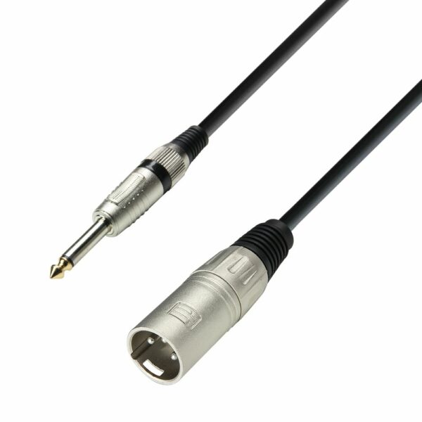 A.H. Cables,  K3MMP0100 - Cable de Micro de XLR macho a Jack 6,3 mm. mono  de 1 metro