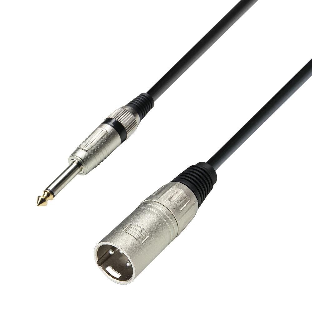 K3 MMP 0100 - Cable de Micro de XLR macho a Jack 6,3 mm mono 1 m