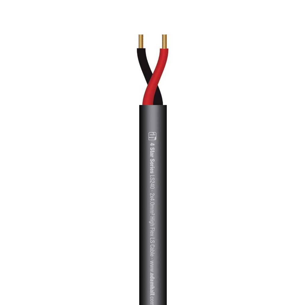 K4 LS 240 - Cable de Altavoz 2 x 4,0 mm² negro
