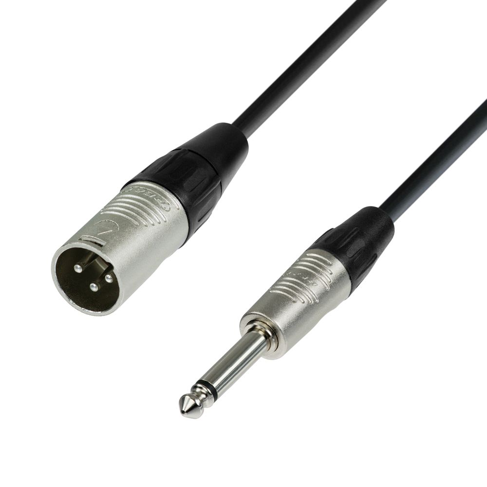 K4 MMP 0300 - Cable de Micro REAN de XLR macho a Jack 6,3 mm mono 3 m