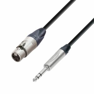K5 BFV 0100 - Cable de Micro Neutrik de XLR hembra a Jack 6,3 mm estéreo 1 m