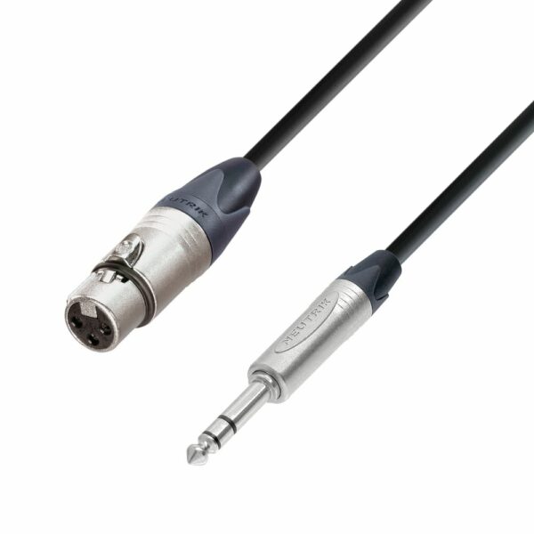 A.H. Cables,  K5 BFV0100 - Cable de Micro Neutrik de XLR hembra a Jack 6,3 mm. estéreo de 1 metro.