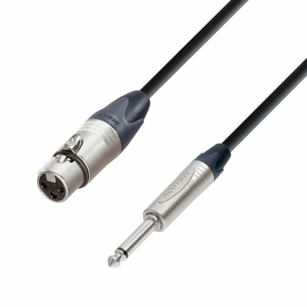 A.H. Cables,  K5MFP0500 - Cable de Micro Neutrik de XLR hembra a Jack 6,3 mm. mono de 5 metros.