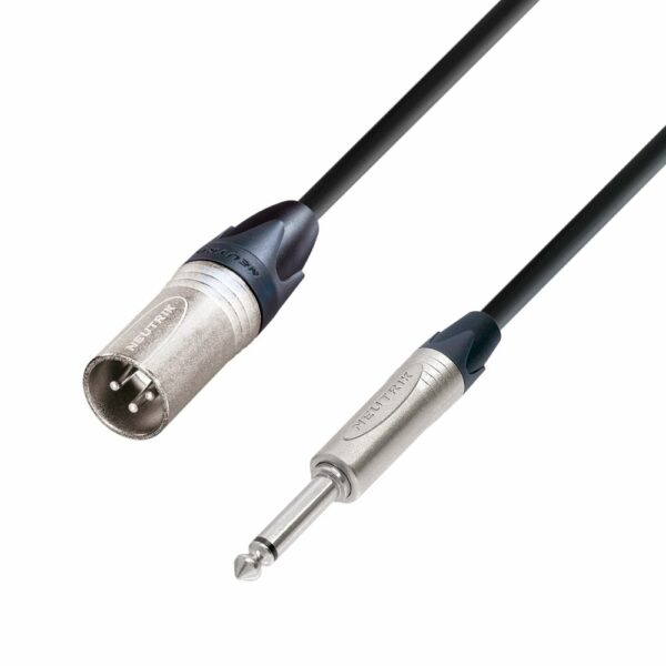 A.H. Cables,  K5MMP0500 - Cable de Micro Neutrik de XLR macho a Jack 6,3 mm. mono de 5 metros.