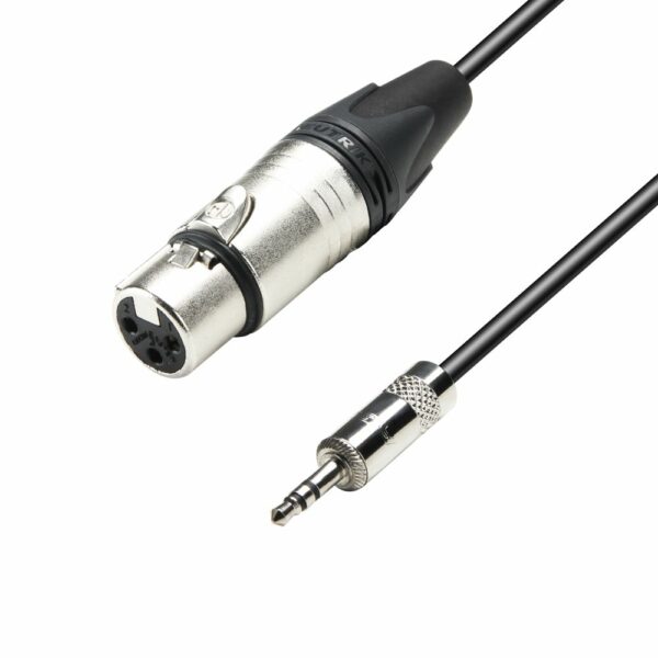 A.H. Cables,   K5MYF0300 - Cable de Micro Neutrik de XLR hembra a Jack 3,5 mm. estéreo de 3 metros.