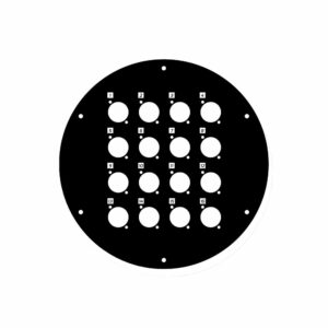 Cables de Adam Hall 70226 16 D - Panel frontal para el cable 70226 tambor con orificios de tipo D de 16 x