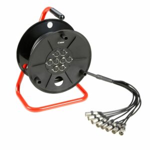 Cables de Adam Hall Serie 3 estrellas - 15 m 8/0-canales de audio multicore tambor bobina