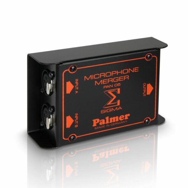 Palmer  PAN05 - Mezclador pasivo de 2 Micrófonos a un solo canal en la mesa de mezclas