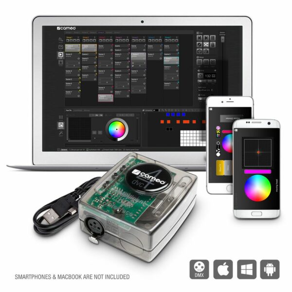 Interfaz DMX 512 canales y Control Software Package - Cameo DVC 4