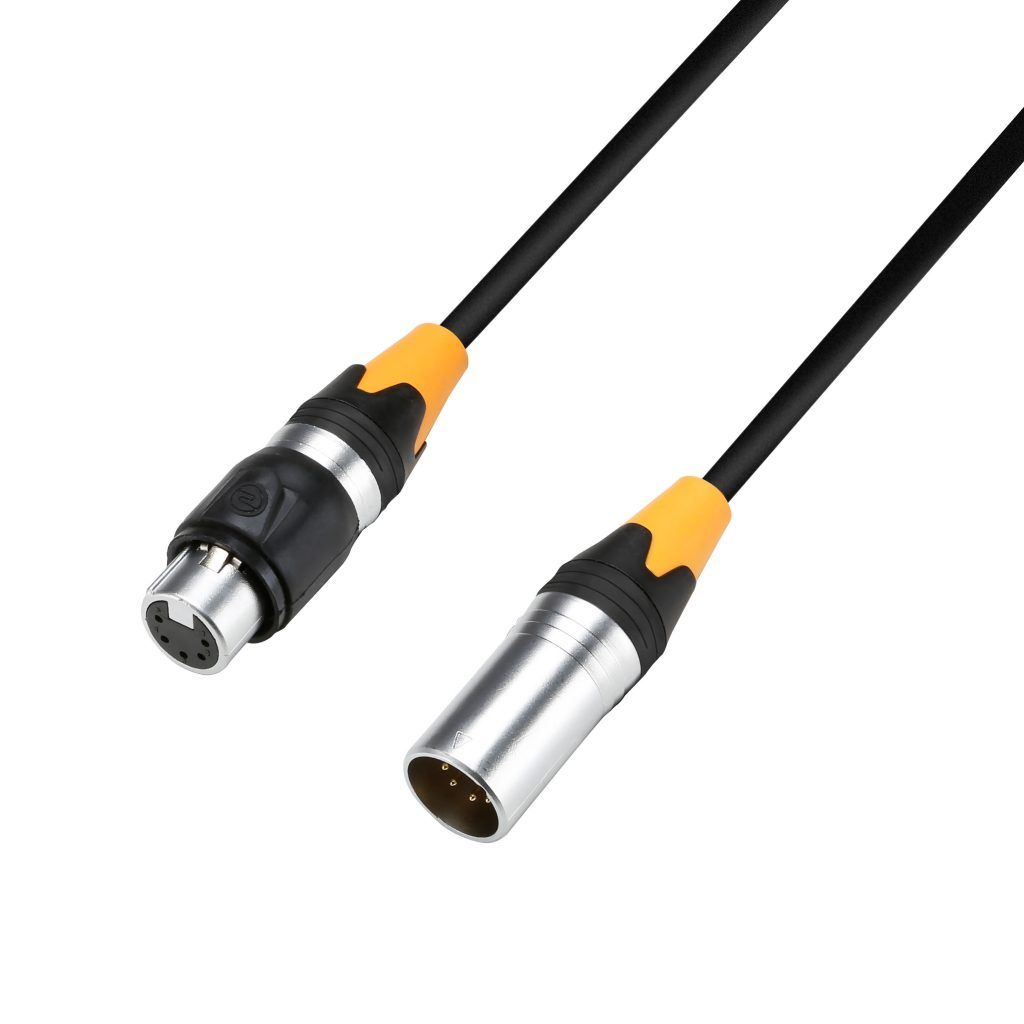 Adam Hall Cables, K4DGH1000IP65 - Cable DMX AES/EBU de XLR macho de 5 pines a XLR hembra IP65 de 10 metros.