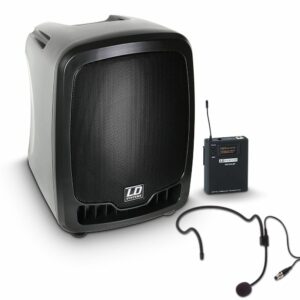 LD RODBOY65HSB6 - Altavoz de PA portátil alimentado por batería con Micro de Diadema