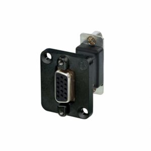 Neutrik  NADB15FFBD - Conector adaptador D-Sub de alimentación, carcasa en forma de D