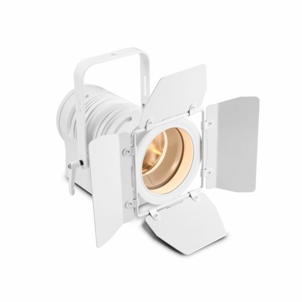 Cameo  TS40WWWH - Foco de teatro PC y LED blanco cálido de 40 W. es un foco de teatro versátil con lente plano-convexa y lente zoom manual con carcasa color blanca