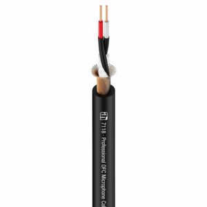 Adam Hall Cables,  7118-500 - Cable de micrófono de alta calidad que se utiliza en aplicaciones balanceadas y de baja impedancia, de color negro.