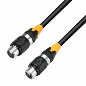 Adam Hall Cables, K4DGF0020IP65  - Cable adaptador de alta calidad utiliza un cable altamente flexible AES / EBU y DMX DMX Adapter XLR male 5-pin to XLR female 3-pin IP65 0.2 m