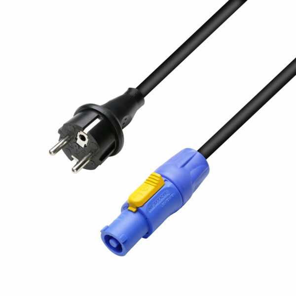 Adam Hall Cables, 8101PCON0500 - Cable de alimentación CEE 7/7 - Powercon 1,5 mm² / 5 m
