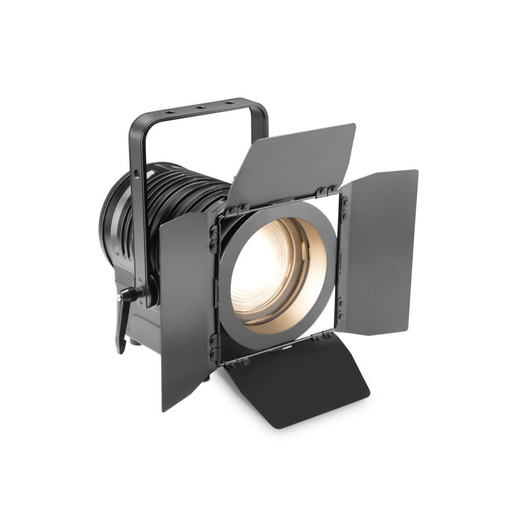 Cameo TS100WW -  Foco de teatro Fresnel y LED blanco cálido 3.100 K. de 100 vatios en carcasa negra