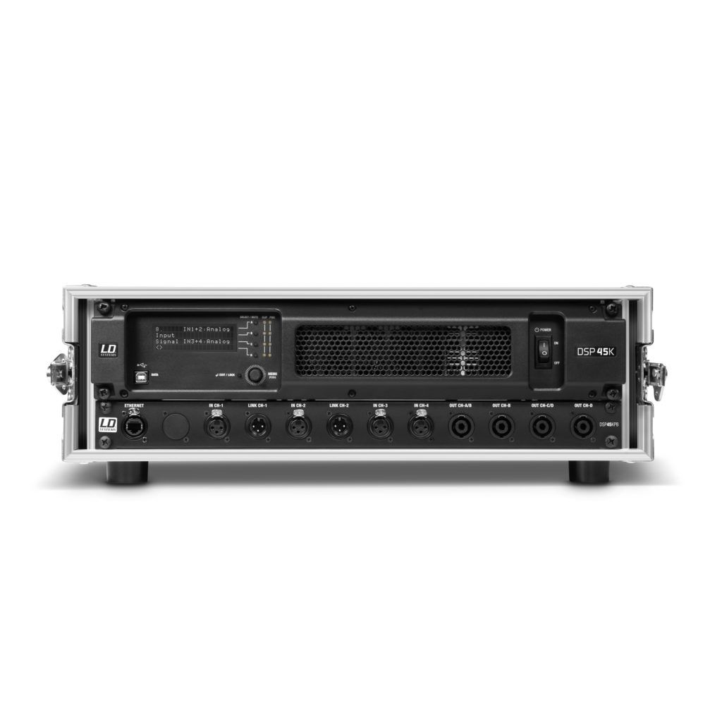 LD DSP45KRACK - Amplificador, etapa de potencia DSP de 4 canales y Patchbay en rack de 19 "