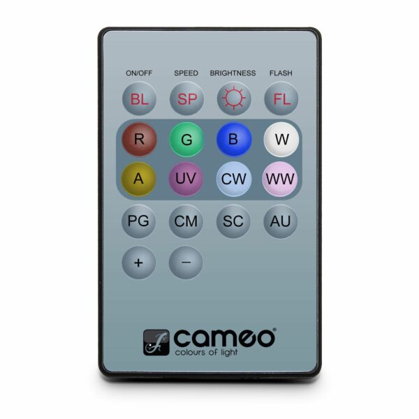 Cameo QSPOTREMOTE2 - Mando Control Remoto infrarojo, Infrared remote control for Q-SPOTS (V2)
