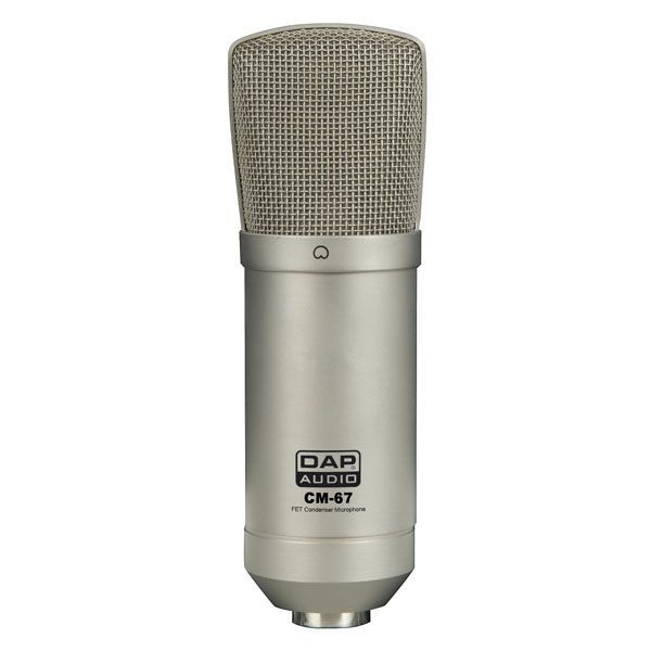 DAP CM-67 - Micrófono de condensador FET. Micrófono para estudio con diafragma grande ideal para grabaciones.