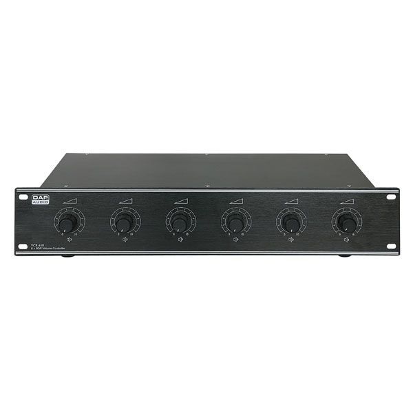 DAP VCR-650  - Control de volumen de 6 x 50 W, 100 V, para instalaciones, montaje en bastidor Accesorios para megafonía