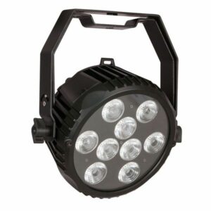 42576 SHOWTEC POWER SPOT 9 Q 6 TOUR RGBWA-UV - Foco Led Par plano, Tecnología LED RGBWA-UV “6 en 1” 9 led de 12 W. Sin parpadeo (ideal para estudios de TV)