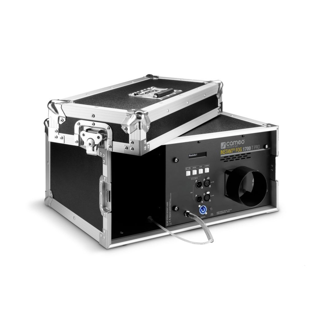 Cameo INSTANT FOG 1700 T PRO - Máquina de humo niebla, para giras con 1.700 W. Control DMX y modo de funcionamiento autónomo