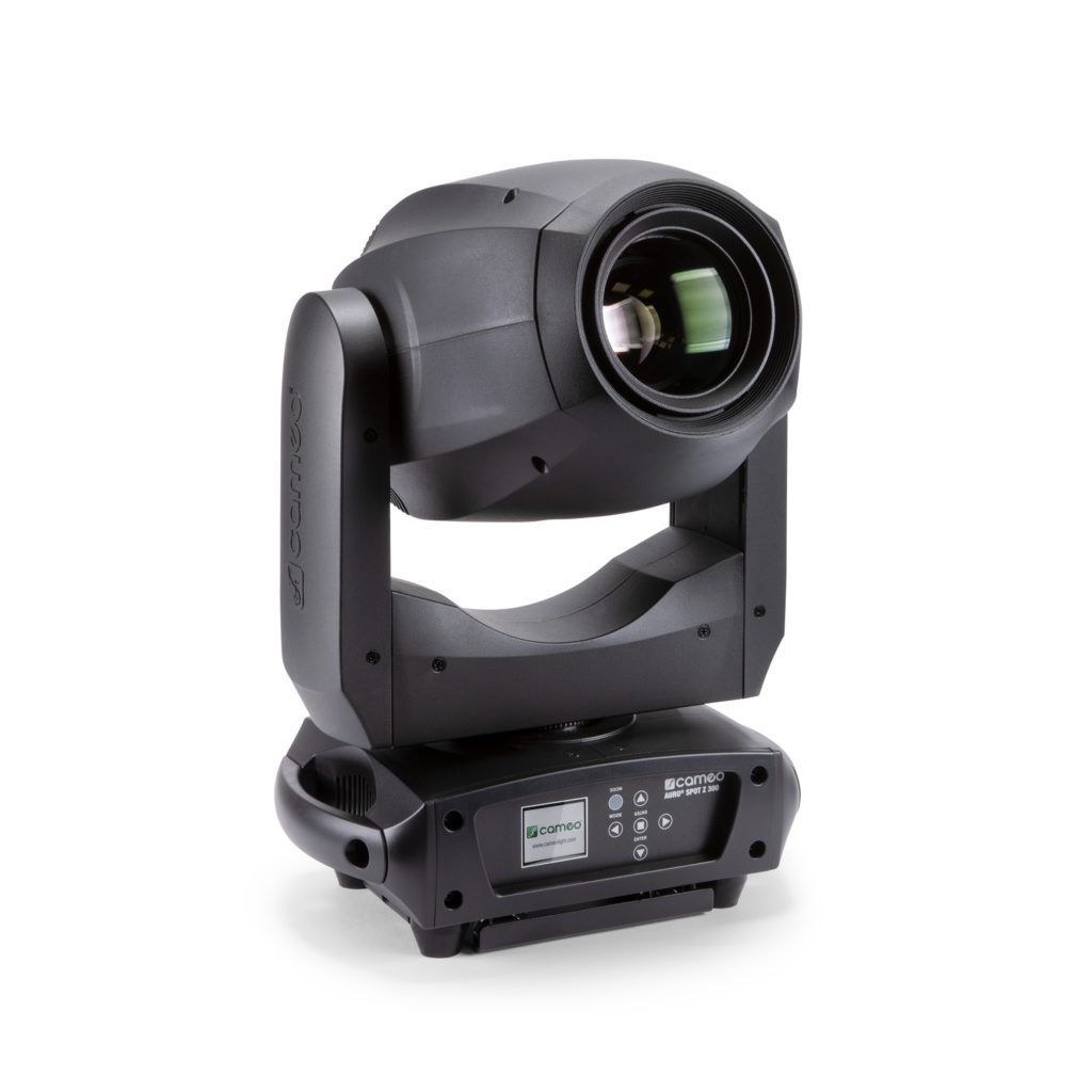 Cameo AURO® SPOT Z300 - Cabeza móvil de foco LED 200 W. Flujo luminoso de 7.500 lm, Rango de zoom de 10°-25°,