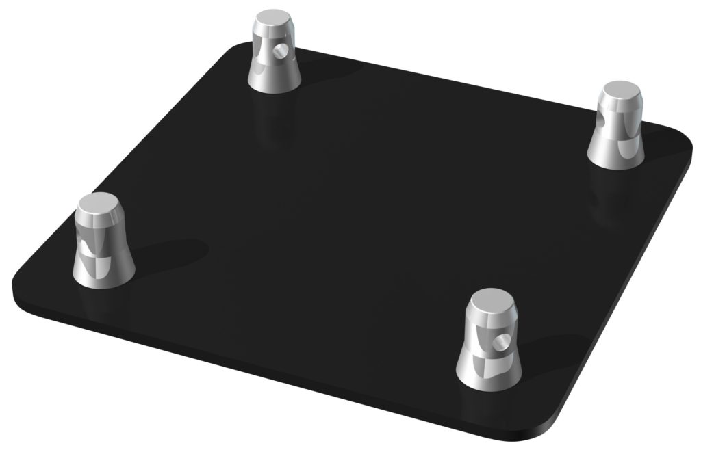 BEAMZ  P30 PLATO BASE - BASE PARA TRUSS, COLOR NEGRO, Sistema de acoplamiento P30, Fabricado en Europa