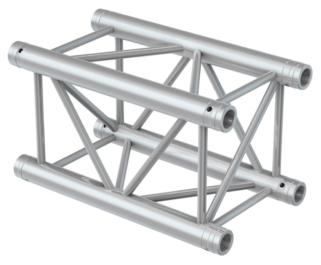 BEAMZ   P30 L050 - TRUSS CUADRADO 0,5M  0,5 METROS, dimensiones 16 x 2 mm. 290 x 290 mm. Certificado TÜV , Aluminio color plata.