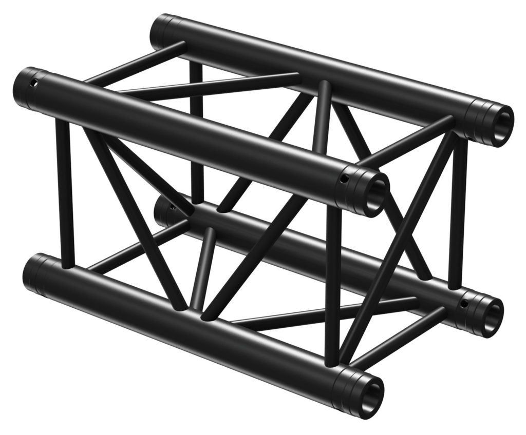 BEAMZ P30 L050 - TRUSS CUADRADO RECTO DE 0,5 Metros color negro, Fabricado en Europa. Certificado TÜV