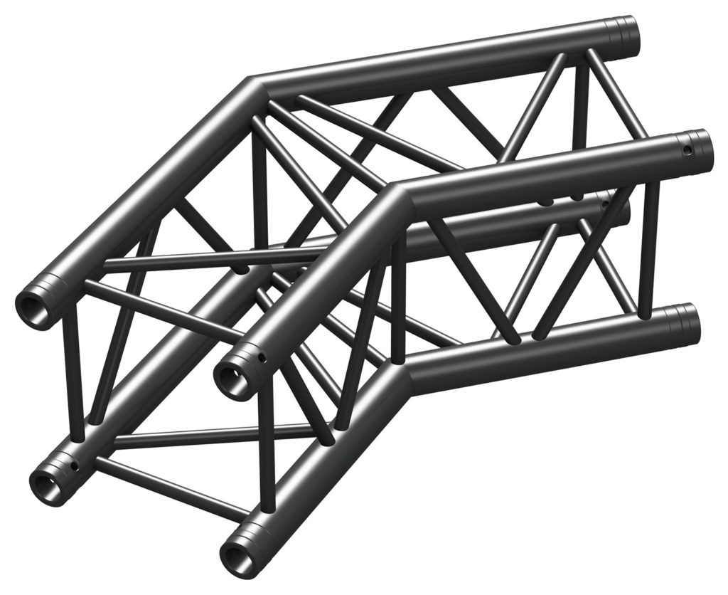 BEAMZ  P30 C23 -  TRUSS CUADRADO, CORNER 135º,  2 VÍAS, COLOR NEGRO, Fabricado en Europa, Certificado TÜV