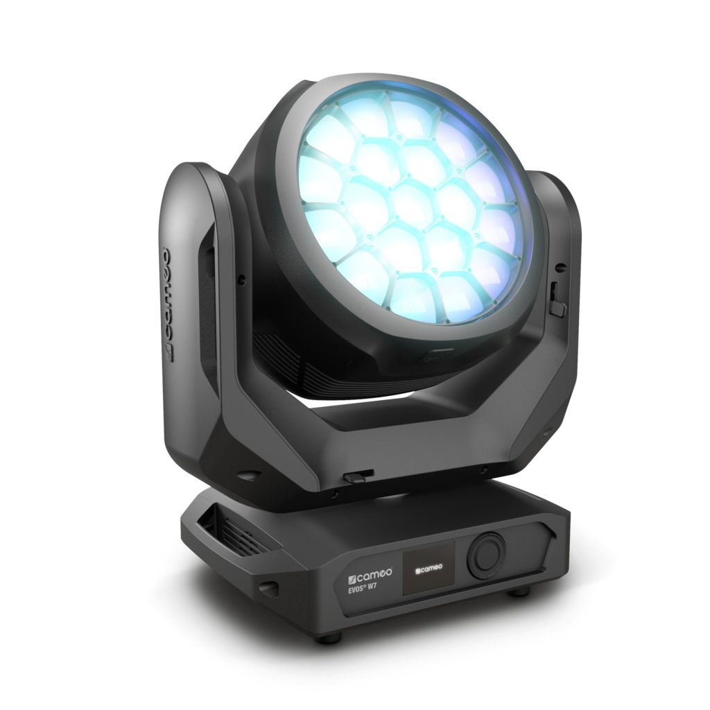 Cameo EVOS® W7 - Cabezal móvil LED Wash-Beam flujo luminoso de 10.500 lm 19 X 40 W. RGBWW,
