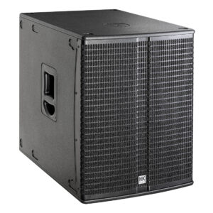 Linear3_Sub18_Persp_Left_1496816207 HK L SUB 1800 A - Subwoofer activo PA de 18", Potencia nominal 1200 W Amplificador Clase D , Max SPL calculado 133 dB medio espacio.