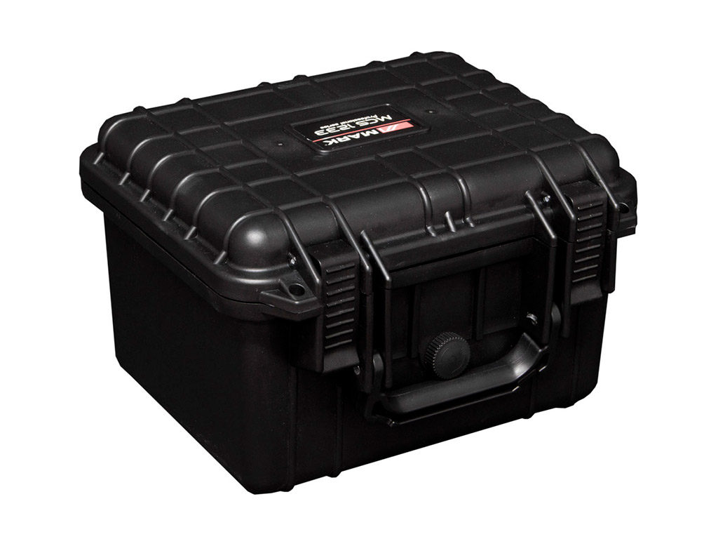 MARK MCS 1233 - Maleta ABS negro. Espuma interior. IP 67. Interior 233x155x178 mm.