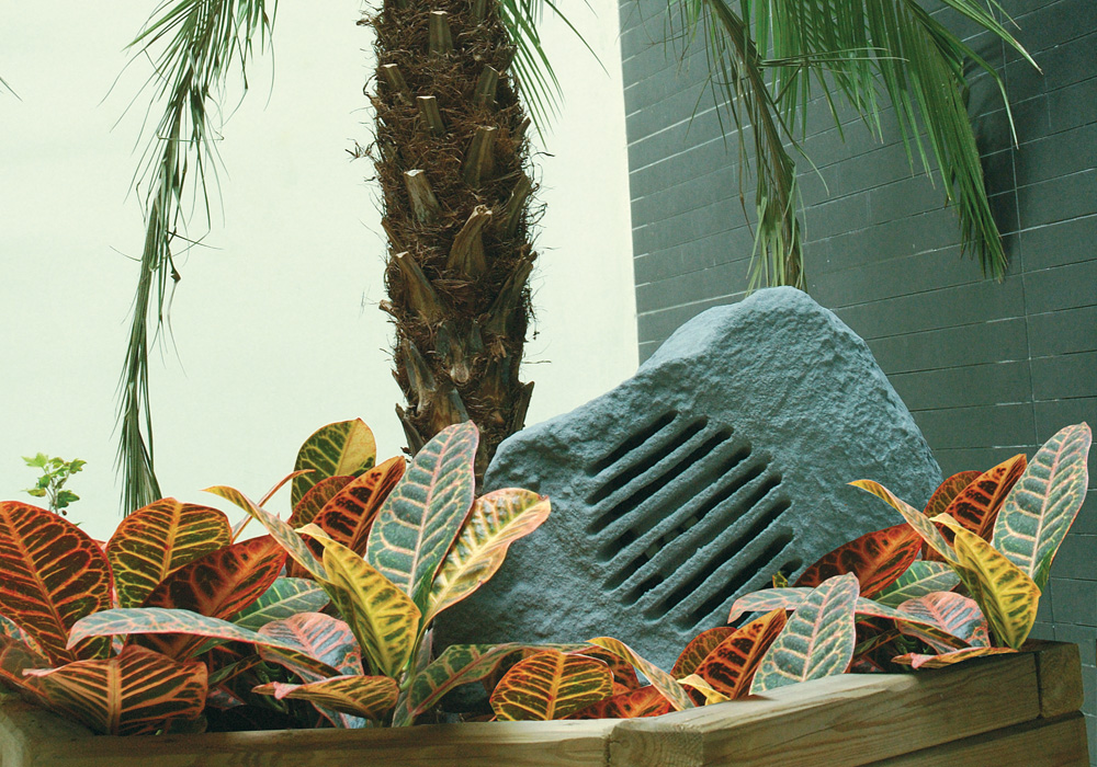 WORK- MR 110 G LINE - Altavoz Imitación piedra. para exterior. Color gris. Woofer 8'' + TWT. 100V/8 ohm 30W. IP65 - Imagen 3