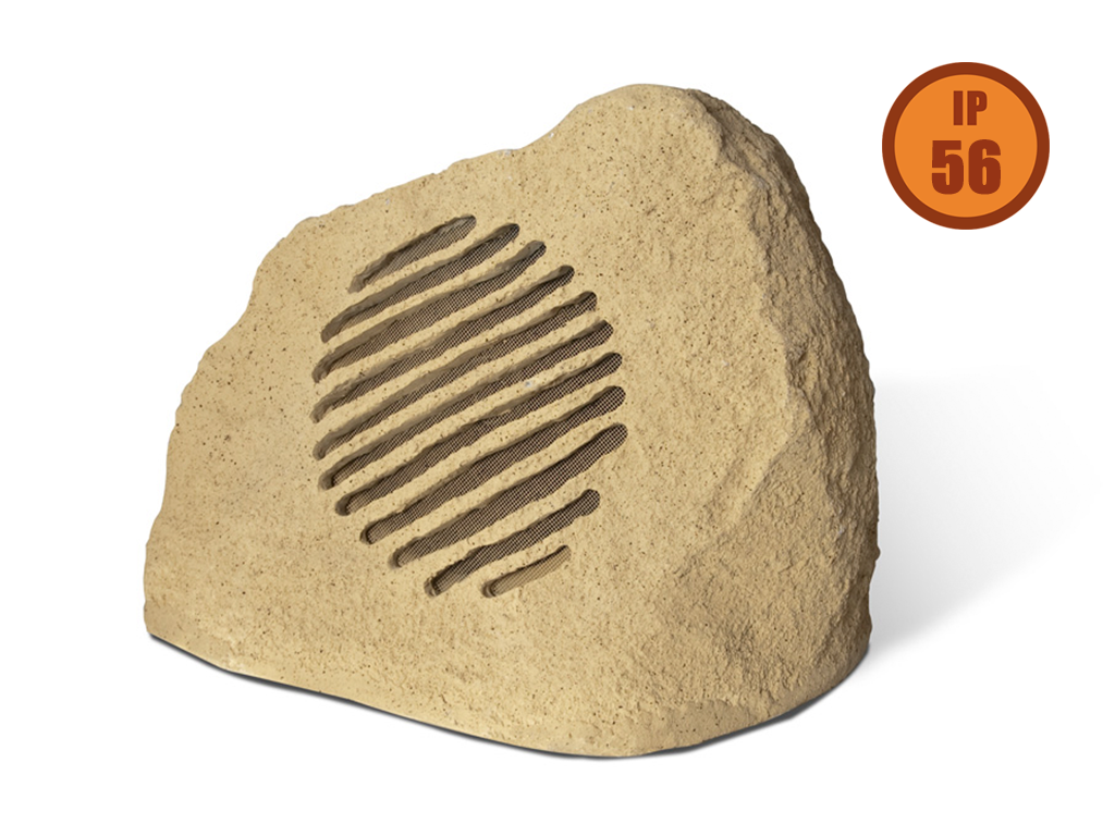 WORK - MR 110 S LINE - Altavoz Imitación piedra, para exterior , Color arena. Woofer 8'' + TWT. 100V / 8 ohm 30W. IP65.