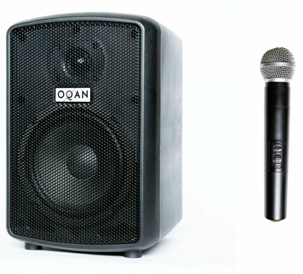 OQAN AUDIO QLS-6 STREET PARTNER - Altavoz activo portátil de 6,5 "y 2 vías, con micrófono inalámbrico